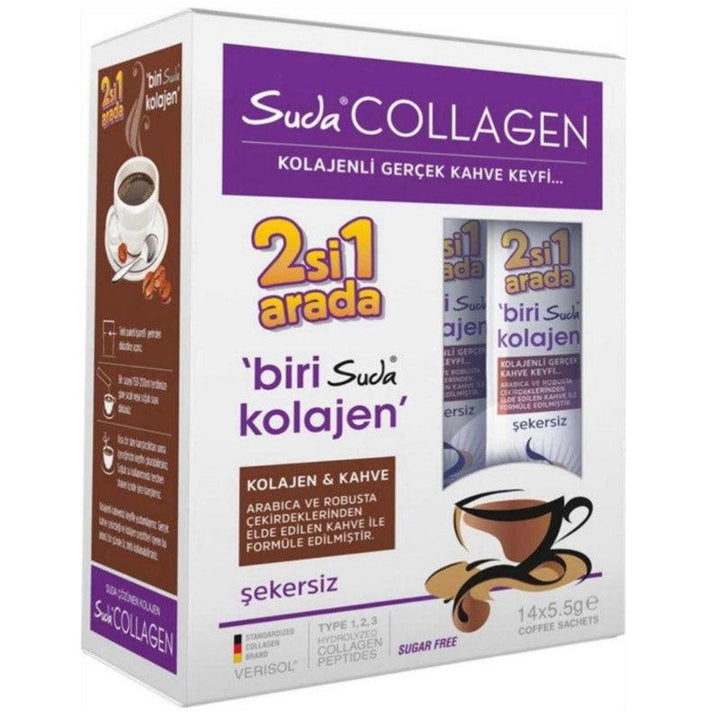 Coffee Collagen 2 in 1 Suda Collagen 14x5.5 gr - Lujain Beauty