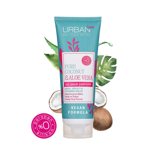 Color Protecting Shampoo with Pure Coconut Oil and Aloe Vera 250 ml | Urban Care - Lujain Beauty