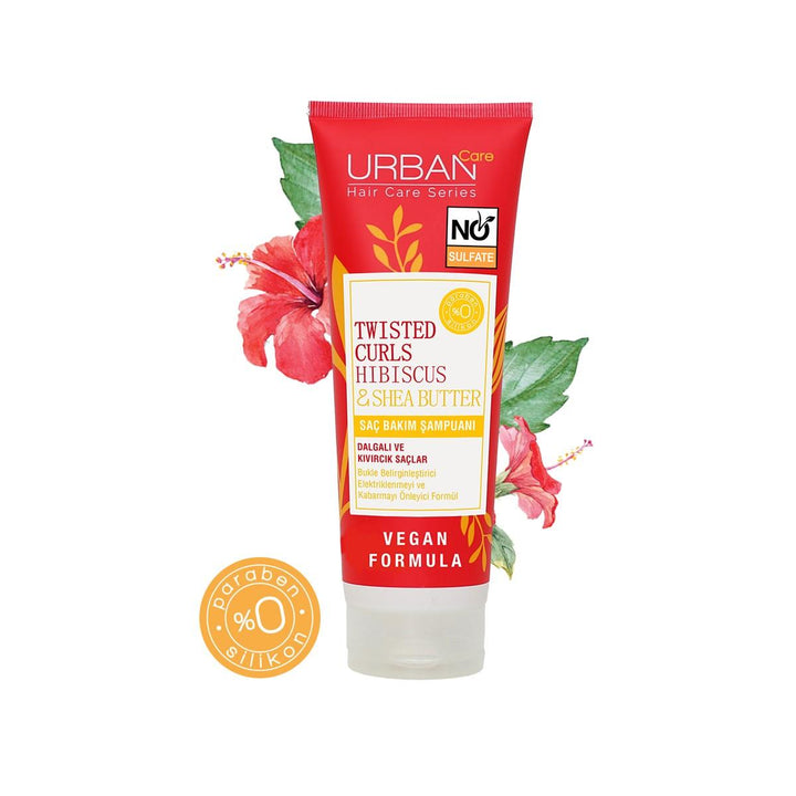 Hibiscus & Shea Butter Shampoo For Wavy And Curly Hair 250 ml | Urban Care - Lujain Beauty