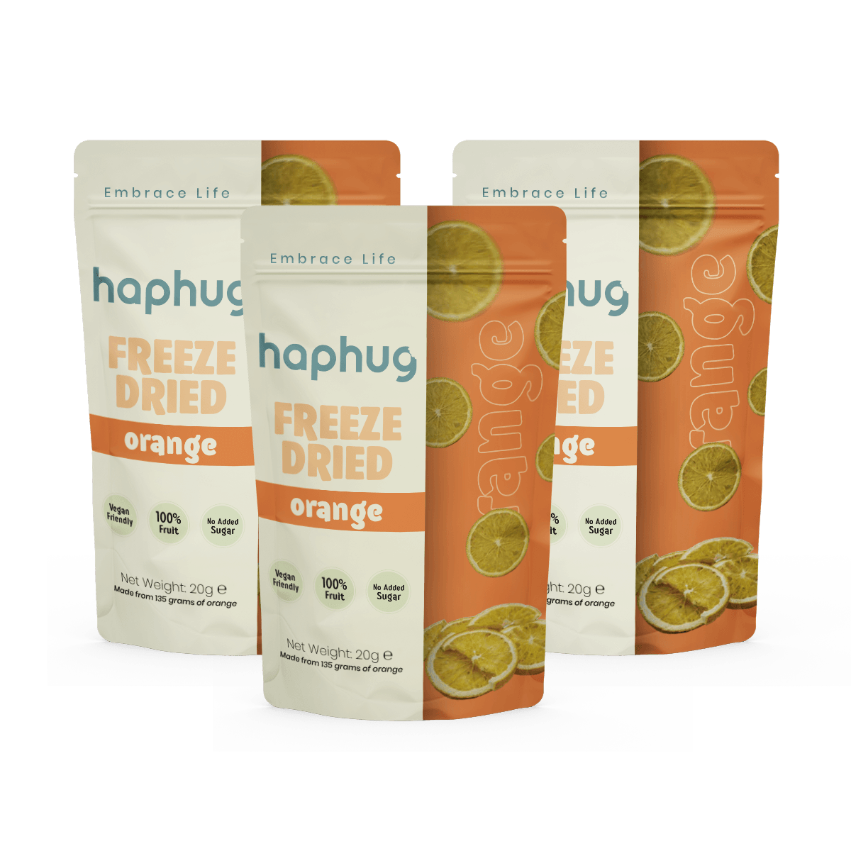 Freeze Dried Orange 20g x 3 Pack | Hap Hug