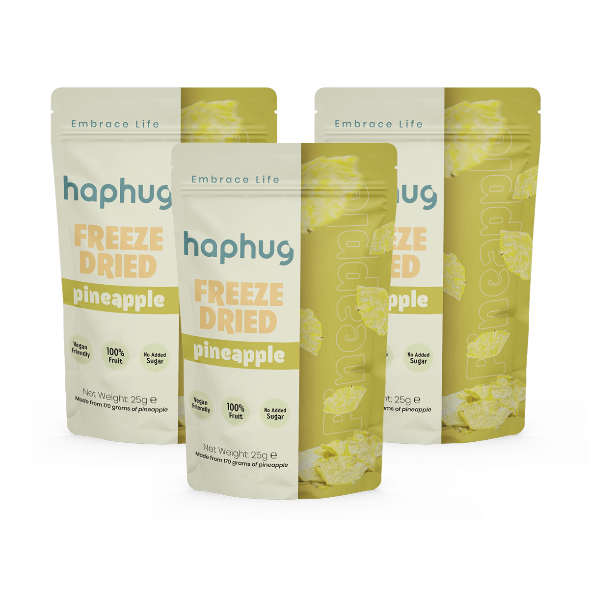 Freeze Dried Pineapple 25g x 3 Pack | Hap Hug