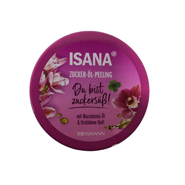 ISANA Sugar-Oil Peeling with Macadamia Oil & Orchid 230 gr - Lujain Beauty
