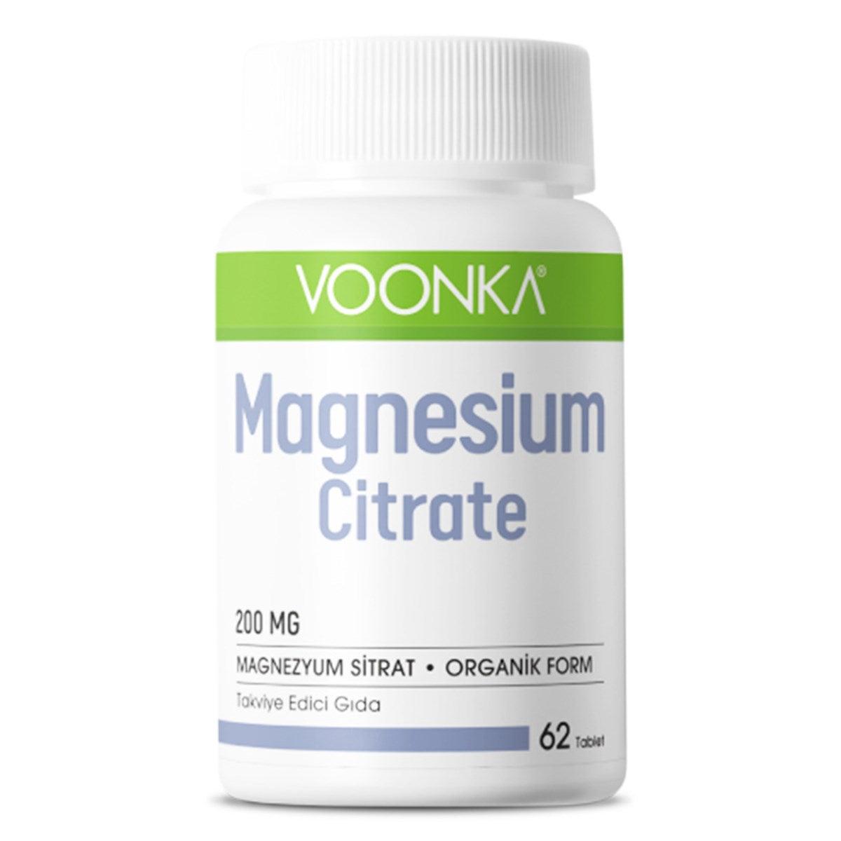 Magnesium Citrate 200 Mg 62 Tablet Voonka - Lujain Beauty