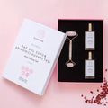 Mini Beauty Set 50ml+50ml Pure Rose Water & Purifying Quartz Jade Roller Facial Massage Stone - Lujain Beauty