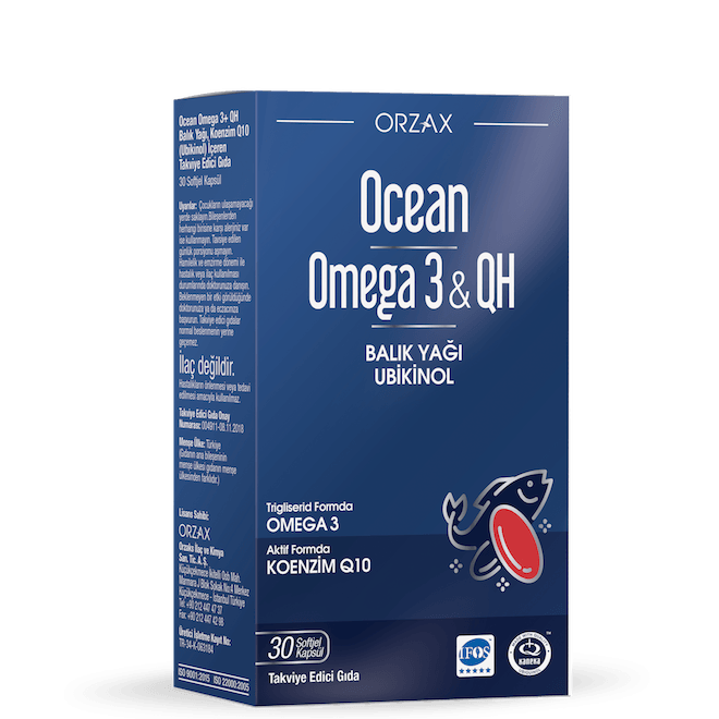 Orzax Ocean Omega 3 & QH 30 Capsules - Lujain Beauty