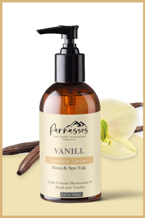 Parnassos Vanilla Aromatherapy Edible Relaxing Natural Massage Oil 150 ml - Lujain Beauty
