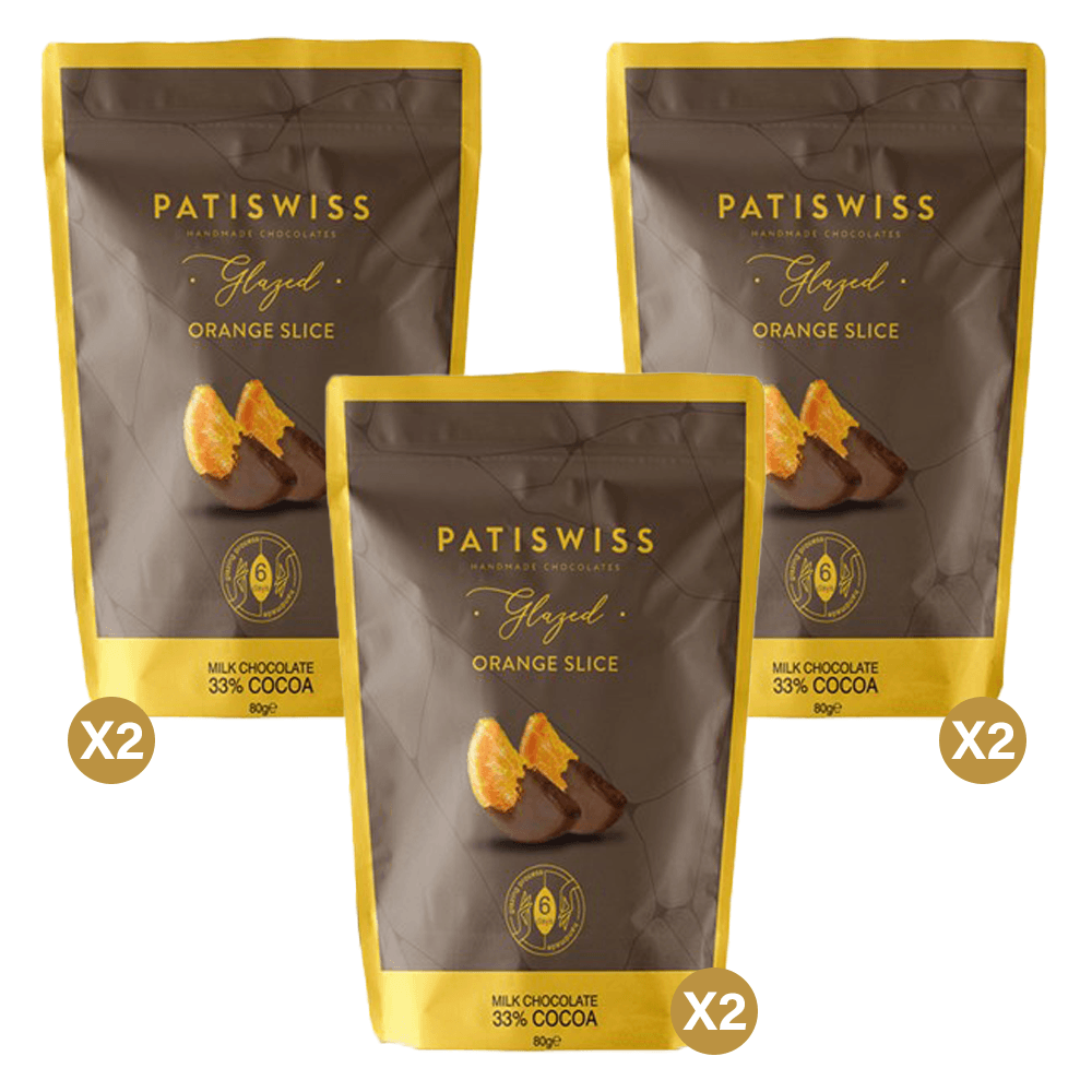 Patiswiss Glazed Milk Chocolate Orange Slice 80g X6 Pieces - Lujain Beauty