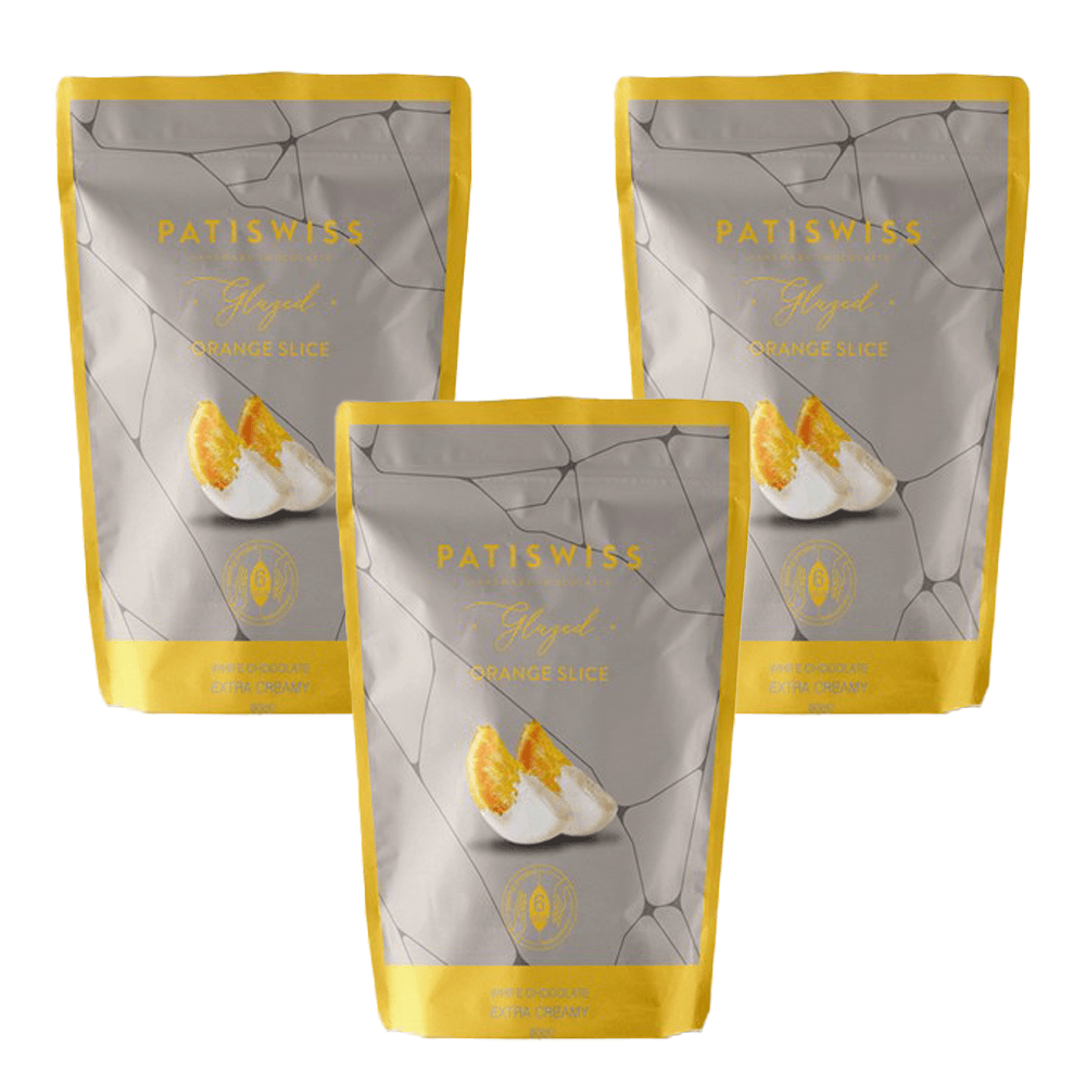 Patiswiss Glazed White Chocolate Orange Slice 80g X3 Pieces - Lujain Beauty