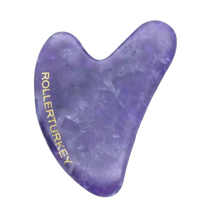 ROLLER TURKEY Heart Shaped Amethyst Gua Sha Board - Lujain Beauty