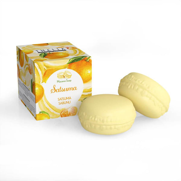 Satsuma Macaron Soap - 100 gr - Lujain Beauty