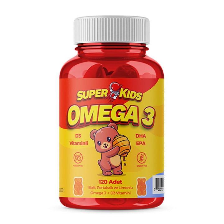 Super Kids Omega 3 Gummy 120 Pieces - Lujain Beauty