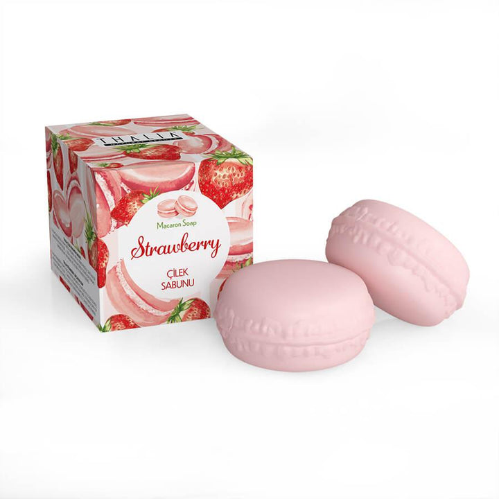 Thalia Strawberry Macaron Soap - 100 gr - Lujain Beauty
