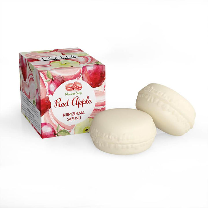 Thaliha Red Apple Macaron Solid Soap - 100 gr - Lujain Beauty