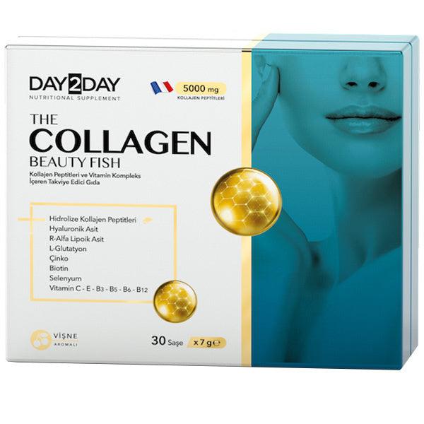 The Collagen Beauty Fish 30 Sachet Fish Collagen Supplement | Day2day - Lujain Beauty