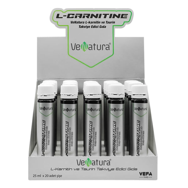 Venatura L-karnitin ve Taurin 25 ml 20 Adet Şişe