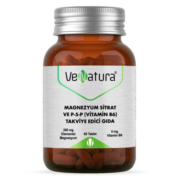 VeNatura Magnezyum Sitrat ve P-5-P (Vitamin B6) 60 Tablet