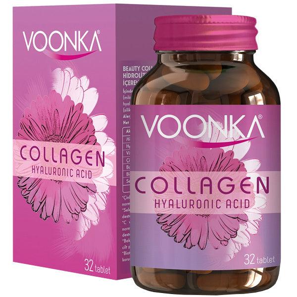 Voonka Beauty Collagen Hyaluronic Acid 32 Tablets - Lujain Beauty