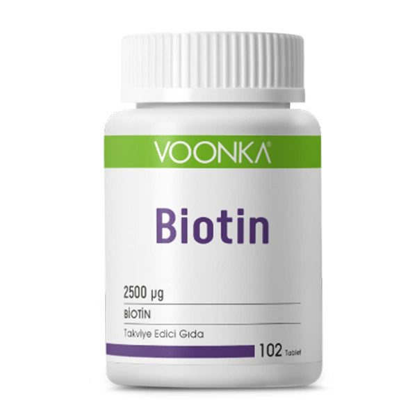 Voonka Biotin 2500 Mcg 102 Tablets - Lujain Beauty