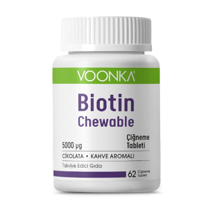 Voonka Biotin 5000 Mcg 62 Chewable Tablet - Lujain Beauty