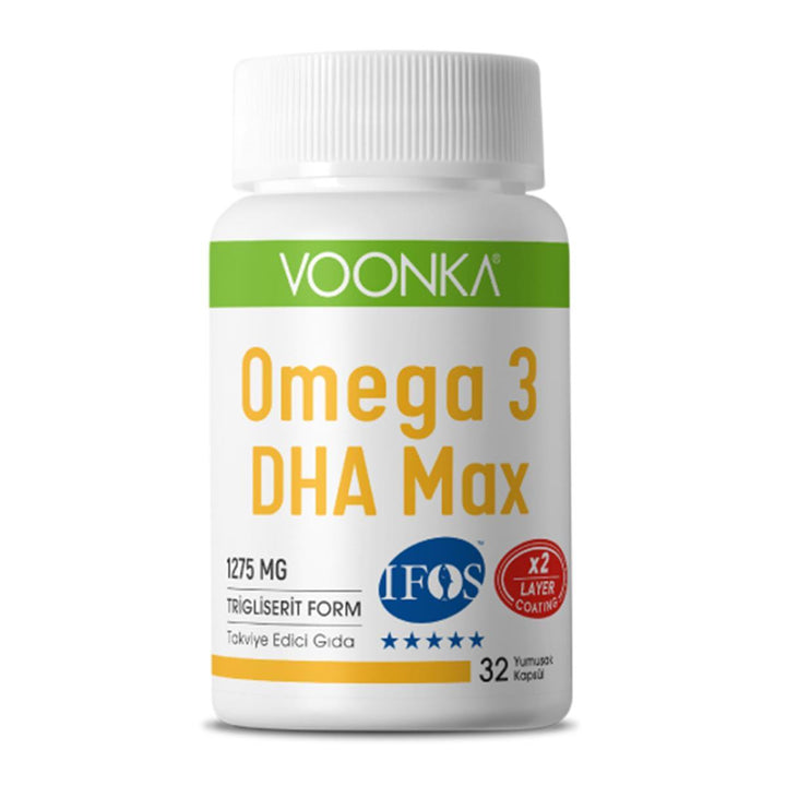 Voonka Omega 3 DHA Max 1275 Mg - 32 Capsules - Lujain Beauty
