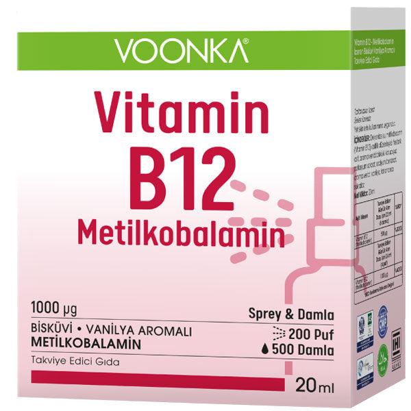 Voonka Vitamin B12 Spray Drops 20 ML - Lujain Beauty