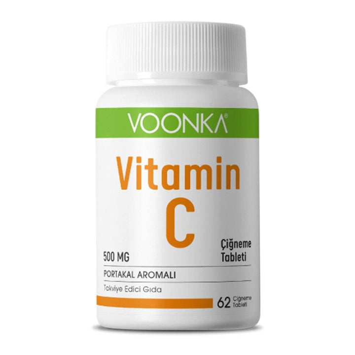 Voonka Vitamin C 500 Mg 62 Chewable Tablets - Lujain Beauty