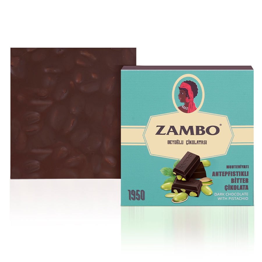 Zambo Pistachio Dark Chocolate 90g Lujain Beauty